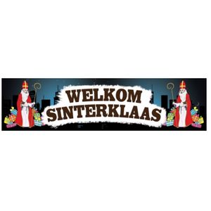 Sinterklaas PVC spandoek 200 x 50 cm