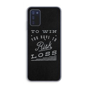 Risk loss: Samsung Galaxy A03s Transparant Hoesje