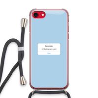 Reminder: iPhone SE 2020 Transparant Hoesje met koord
