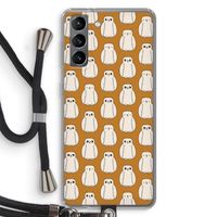 Uilen: Samsung Galaxy S21 Transparant Hoesje met koord
