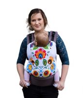 Luna Dream draagzak Standard Folk katoen wit/rood/groen - thumbnail