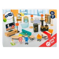 Small Foot houten poppenhuis meubeltjes modern set, 31dlg.