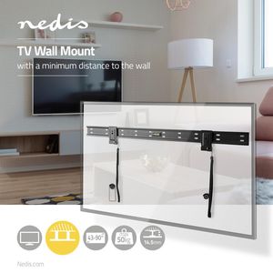 Nedis TVWM1076BK tv-bevestiging 2,29 m (90") Zwart