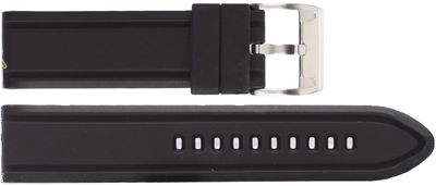 Horlogeband Fossil AM4161 / AM4163 Rubber Zwart 22mm