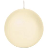 Trend Candles Bolkaars glad - cremewit - 7 cm - 16 branduren - ronde kaarsen