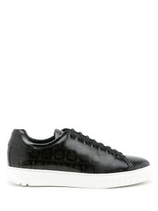 Ferragamo baskets à imprimé Cube Gancini - Noir