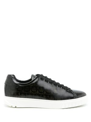 Ferragamo baskets à imprimé Cube Gancini - Noir