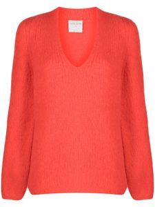 Forte Forte pull en maille à col v - Rouge