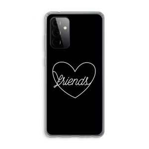 Friends heart black: Samsung Galaxy A72 Transparant Hoesje