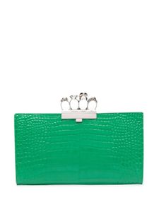 Alexander McQueen pochette Jewelled en cuir - Vert