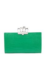 Alexander McQueen pochette Jewelled en cuir - Vert