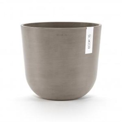 Ecopots Oslo met waterreservoir kunststof bloempot Taupe - Ø 23,4 cm