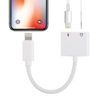 GL011 2 in 1 8 Pin Female + 3.5mm Female to 8 Pin Male Audio Charging Adapter For iPhone XR / iPhone XS MAX / iPhone X & XS / iPhone 8 & 8 Plus / iPh