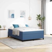 Bedframe Blauw 140 x 200 cm Katoenen stof