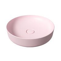 Salenzi Form ronde opbouw waskom met clickwaste mat roze 45cm