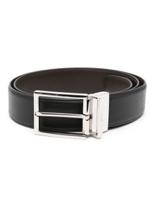 Brioni ceinture en cuir à boucle - Noir