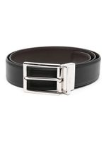 Brioni ceinture en cuir à boucle - Noir