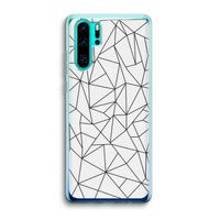 Geometrische lijnen zwart: Huawei P30 Pro Transparant Hoesje