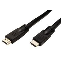 Roline 14.01.3451 HDMI-kabel HDMI Aansluitkabel HDMI-A-stekker, HDMI-A-stekker 10.00 m Zwart 4K UHD, Afgeschermd, Actief met signaalversterking