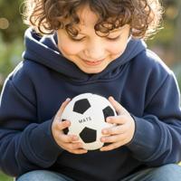 Zachte voetbal met naam - ø 10 cm