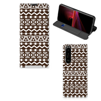 Sony Xperia 1 III Hoesje met Magneet Aztec Brown - thumbnail