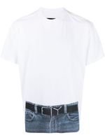 Y/Project t-shirt à imprimé Trompe L'œil Belt - Blanc
