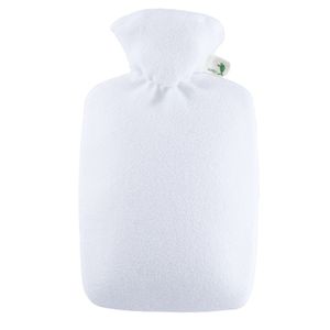 Witte fleece kruikhoes met kruik 1,8 liter