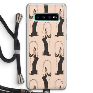Pop Some Kim: Samsung Galaxy S10 Plus Transparant Hoesje met koord