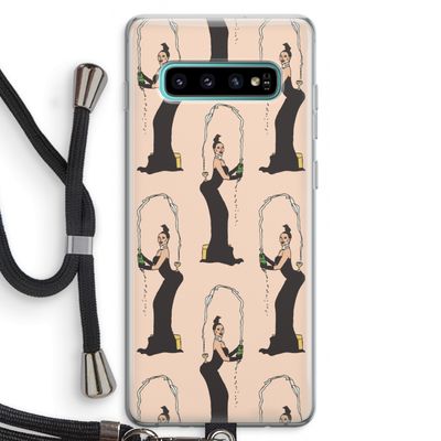 Pop Some Kim: Samsung Galaxy S10 Plus Transparant Hoesje met koord
