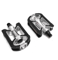 Falkx Alloy pedalen 9/16" - Zwart - Zilver