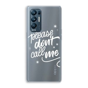 Don't call: Oppo Find X3 Neo Transparant Hoesje