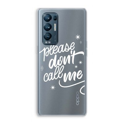 Don't call: Oppo Find X3 Neo Transparant Hoesje