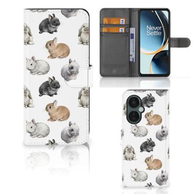 Telefoonhoesje | Met pasjeshouder | voor OnePlus Nord CE 3 Lite Konijntjes