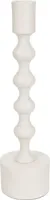 Kandelaar metaal rond 6.5x23.5cm wit