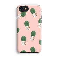Cactusprint roze: iPhone SE 2020 Tough Case