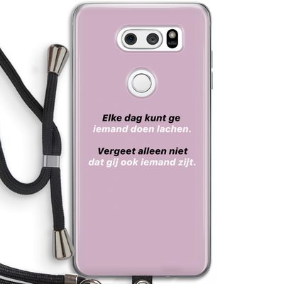 gij zijt ook iemand: LG V30 Transparant Hoesje met koord