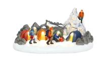 Hikers on Mountaintop with LED Polyresin 34cm Santaville - Santaville Hikers on Mountaintop with LED Polyresin 34cm Santaville - Santaville