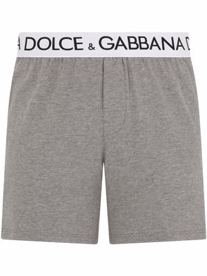 Dolce & Gabbana boxer à bande logo - Gris