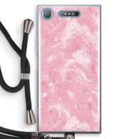 Abstract Painting Pink: Sony Xperia XZ1 Transparant Hoesje met koord