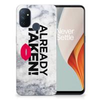 OnePlus Nord N100 | Siliconen hoesje | met naam Already Taken White