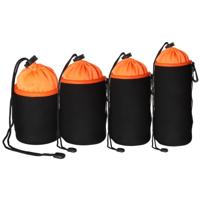 4 in 1 SLR camera lens tas micro enkele lens Bag lens Inner gal zak waterdichte beschermhoes plus fluwelen verdikking (oranje)