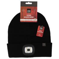 Men Thermal Beanie Led Light Recharge Black One Size Heat Keeper - Heat keeper