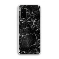 Zwart Marmer 2: Samsung Galaxy S20 Transparant Hoesje