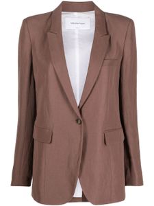 Fabiana Filippi blazer à simple boutonnage - Marron