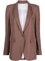 Fabiana Filippi blazer à simple boutonnage - Marron