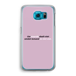 uw waarde daalt niet: Samsung Galaxy S6 Transparant Hoesje