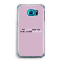 uw waarde daalt niet: Samsung Galaxy S6 Transparant Hoesje