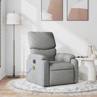 Massagestoel verstelbaar stof lichtgrijs