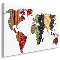 Schilderij - Wereld in specerijen, multi-gekleurd, Scherp geprijsde wanddecoratie - thumbnail