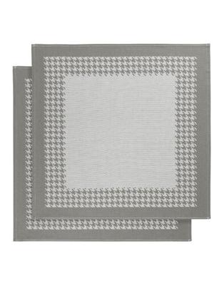 De Witte Lietaer De Witte Lietaer Pied De Poule Theedoek 66x66 grey